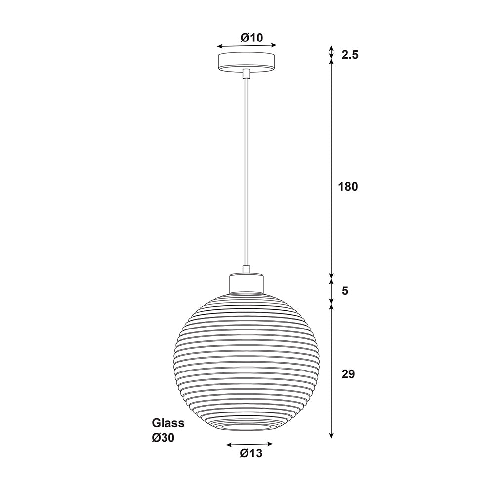 Twillo.30 Real Timber & Opal Glass Pendant - OL63735/30OM
