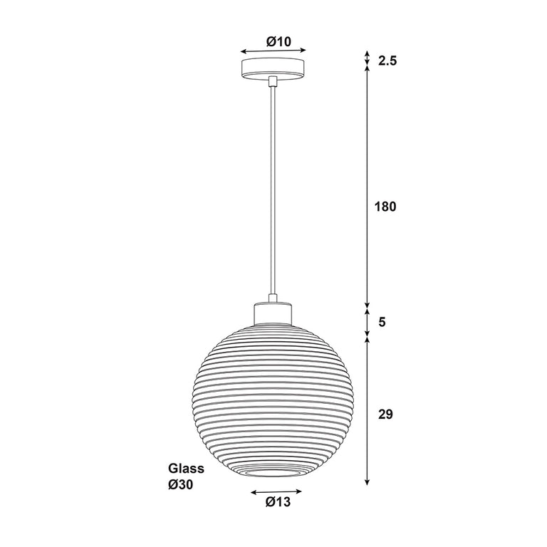 Twillo.30 Real Timber & Opal Glass Pendant - OL63735/30OM
