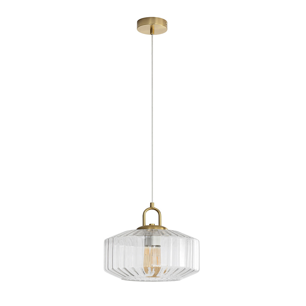 Clarise Geometric Glass Pendant Clear - OL63811CL