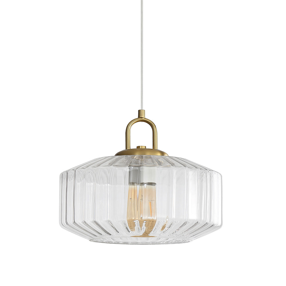 Clarise Geometric Glass Pendant Clear - OL63811CL