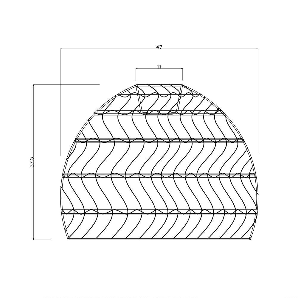Mette.47 Rattan Cane Shade Only Natural - OL64469/47