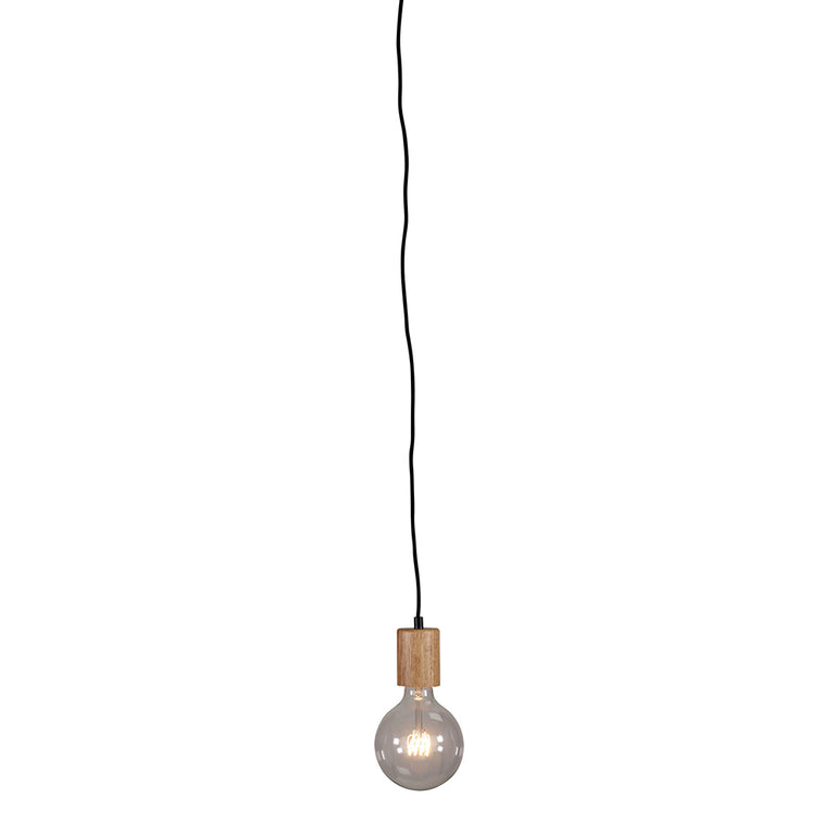 Plug 1 Light Timber Ceiling Light Suspension - OL64718NAT