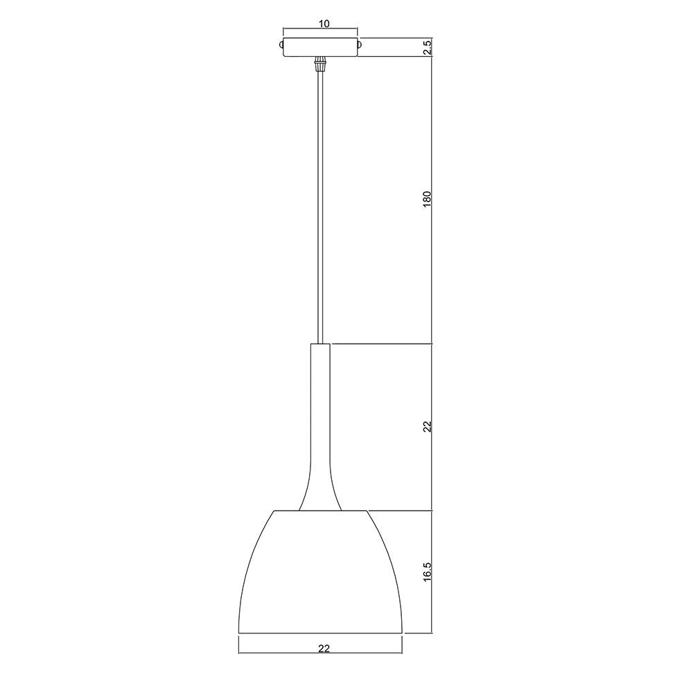 Malt.22 Urban Retro Pendant White - OL64822WH