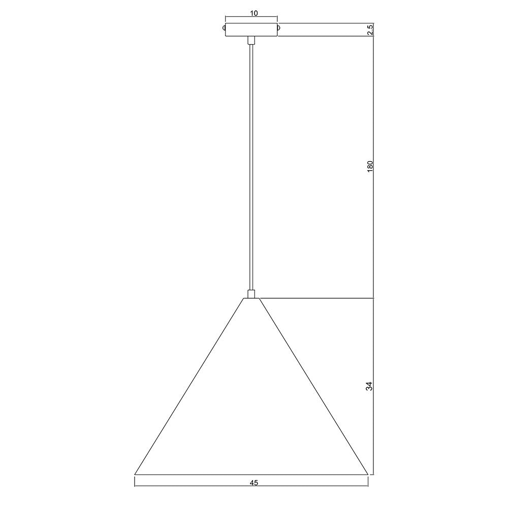 Conic.45 Stylish Conical Pendant Matt White - OL64910/45WH