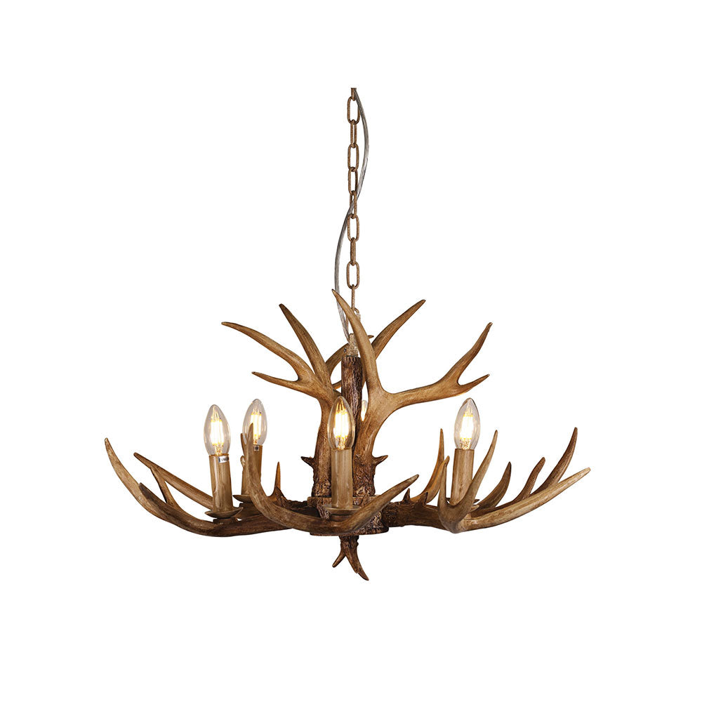 Hyort 6 Light KD Version Pendant Natural - OL65272/6