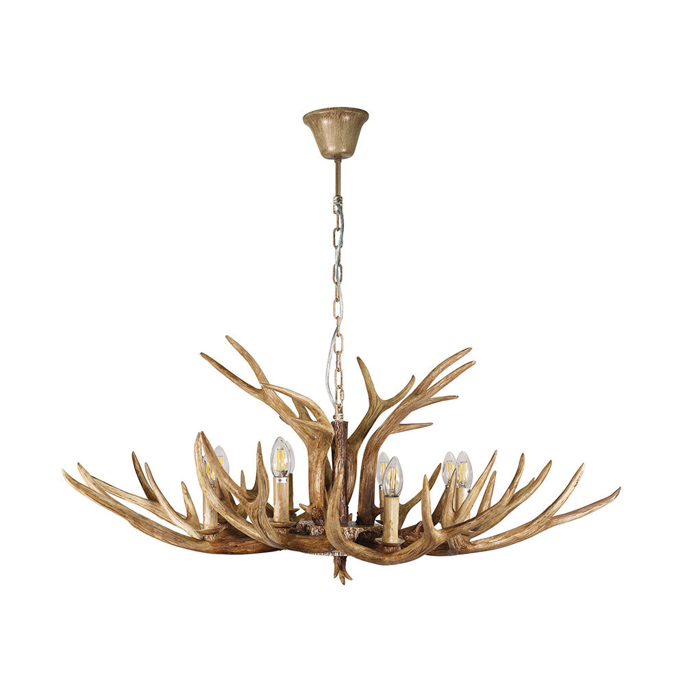 Hyort 8 Light KD Version Pendant Natural - OL65272/8