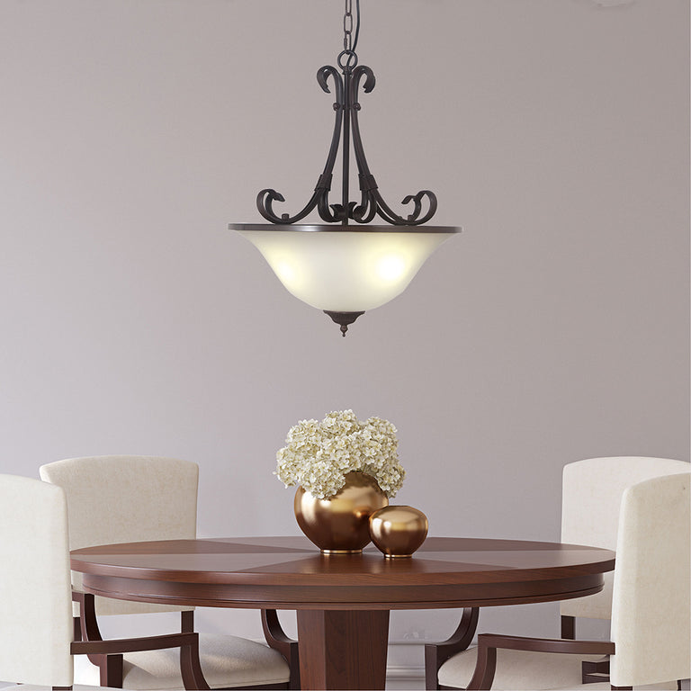 Gaston II 3 Light Traditional Pendant Bronze - OL65963BZ