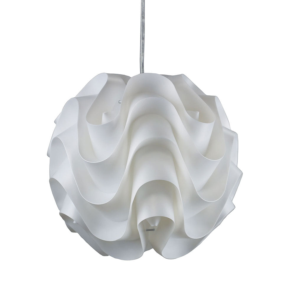 Chic 33 Acrylic Retro Pendant White - OL67393WH