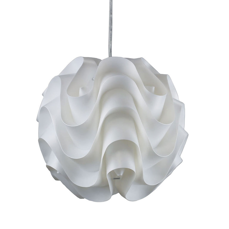 Chic 33 Acrylic Retro Pendant White - OL67393WH