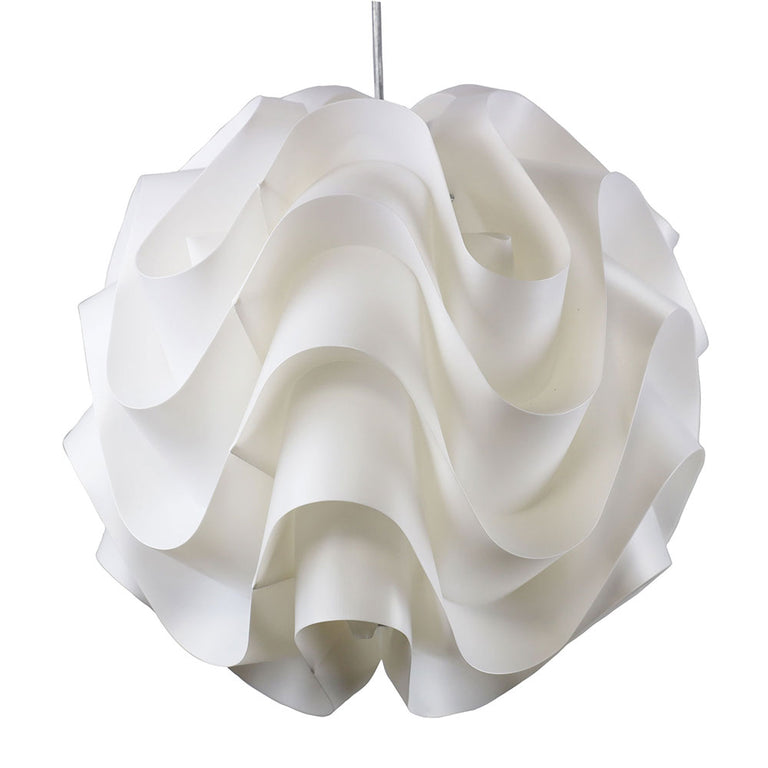 Chic 43 Acrylic Retro Pendant White - OL67394WH