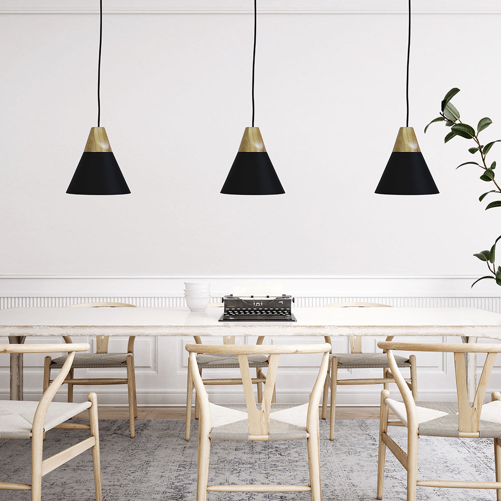 Trigo 1 Light Pendant Matt Black - OL67721BK