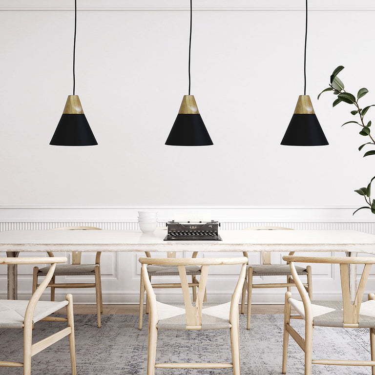 Trigo 1 Light Pendant Matt Black - OL67721BK