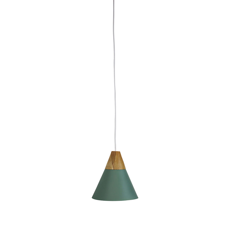 Trigo 1 Light Pendant Matt Green - OL67721GN