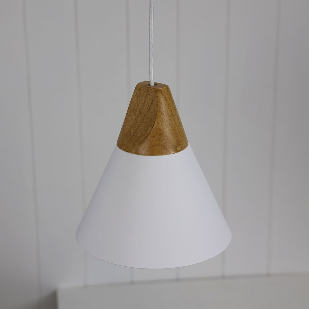 Trigo 1 Light Pendant Matt White - OL67721WH