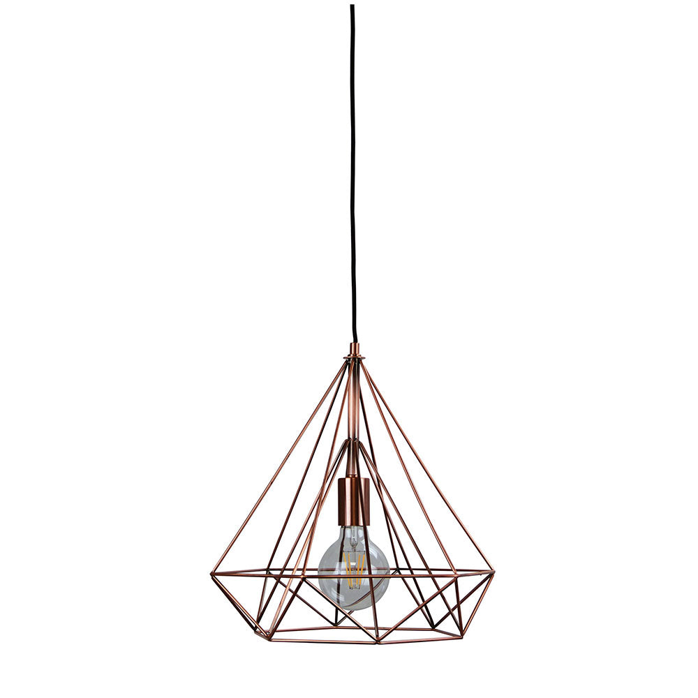 Lenox Geometric Cage Pendant Antique Copper - OL67761AC