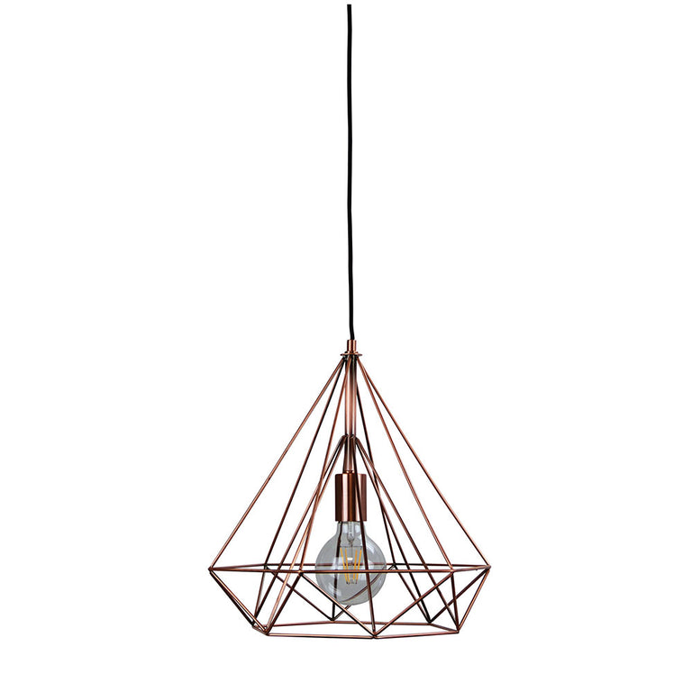 Lenox Geometric Cage Pendant Antique Copper - OL67761AC