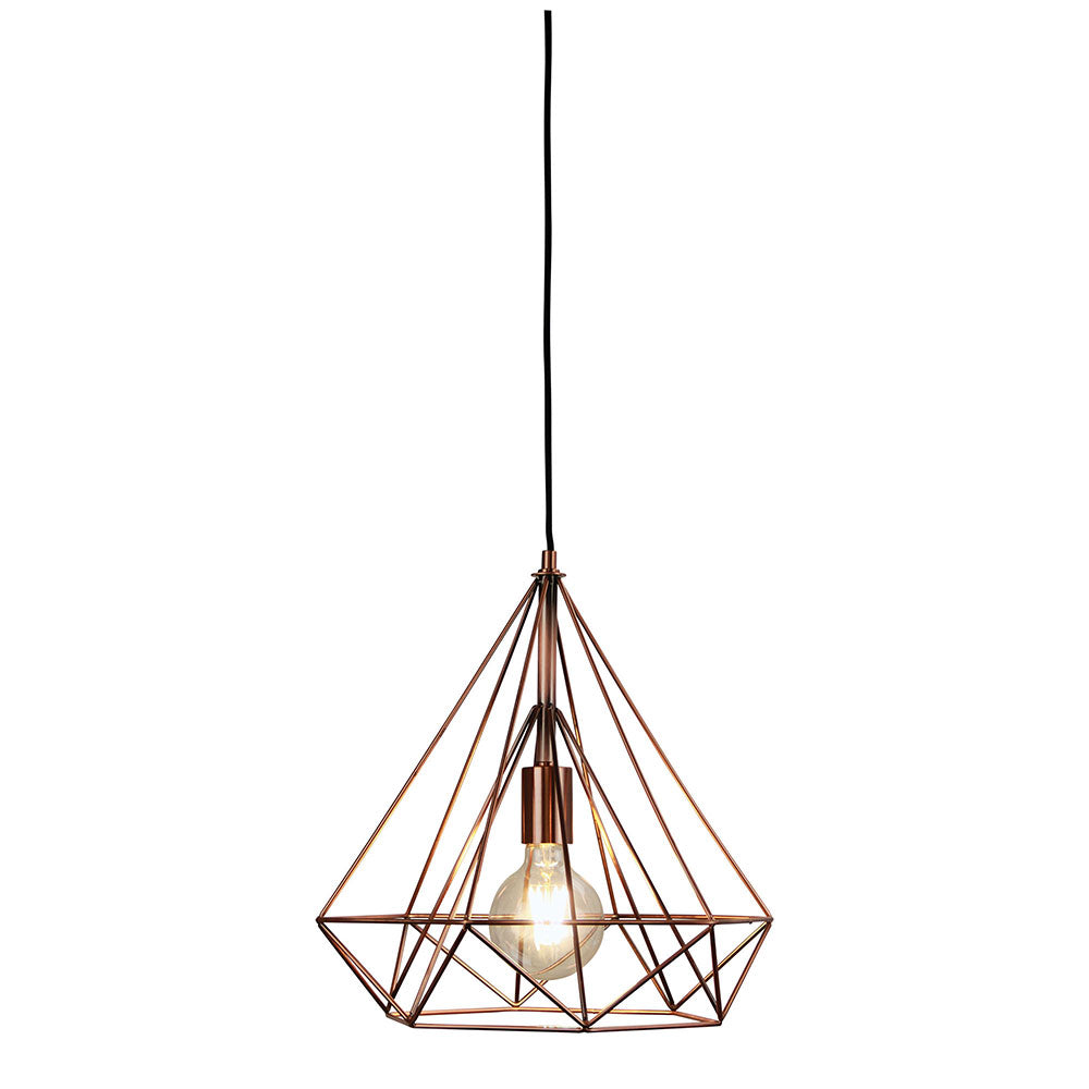 Lenox Geometric Cage Pendant Antique Copper - OL67761AC