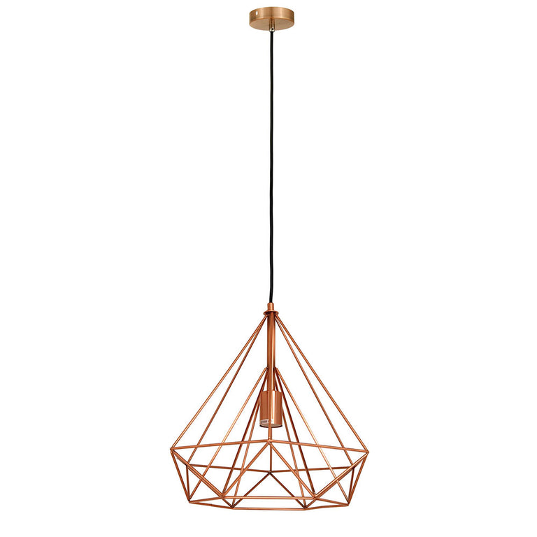 Lenox Geometric Cage Pendant Antique Copper - OL67761AC