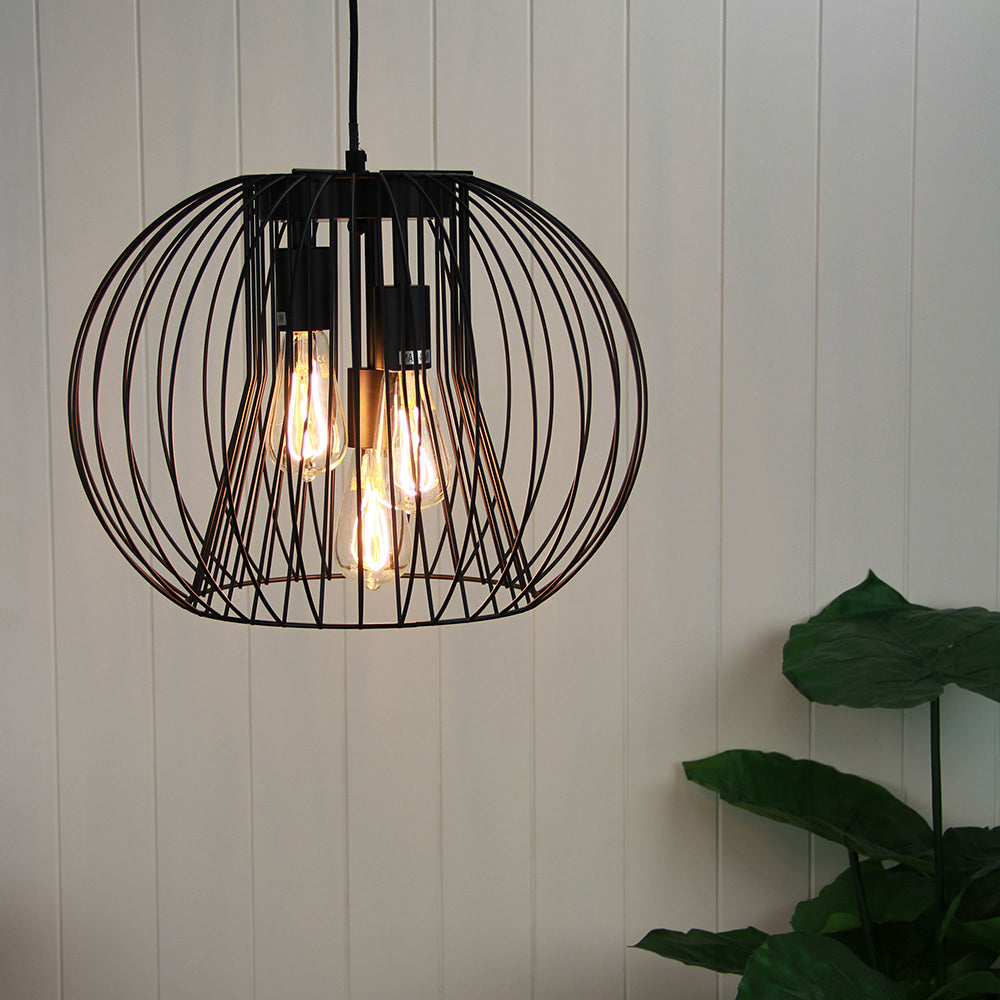 Malo.45 3 Light Pendant Matt Black - OL68751/3BK