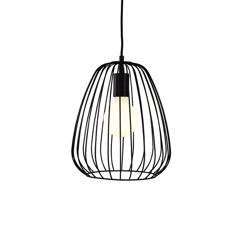 Pera.27 Metal Wire Pendant Black - OL68778/27BK