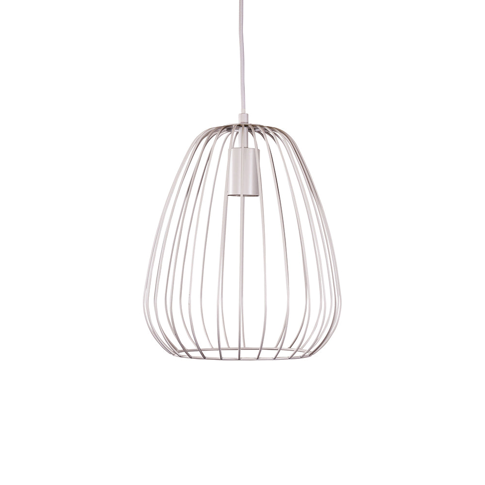 Pera.27 Metal Wire Pendant White - OL68778/27WH