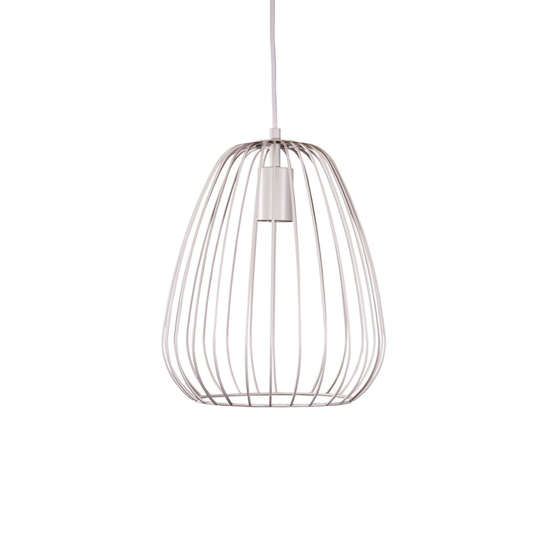 Pera.27 Metal Wire Pendant White - OL68778/27WH