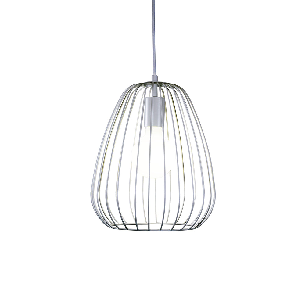Pera.27 Metal Wire Pendant White - OL68778/27WH
