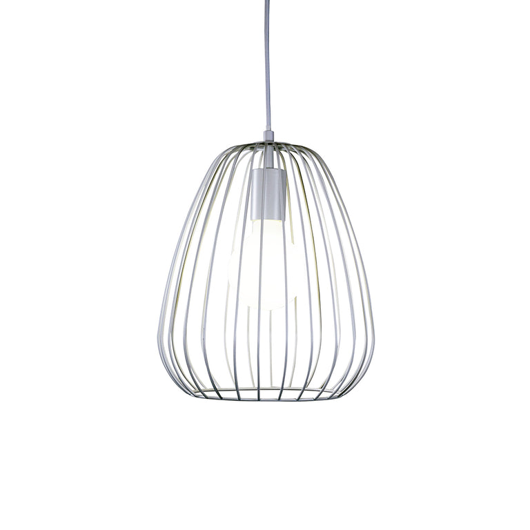 Pera.27 Metal Wire Pendant White - OL68778/27WH