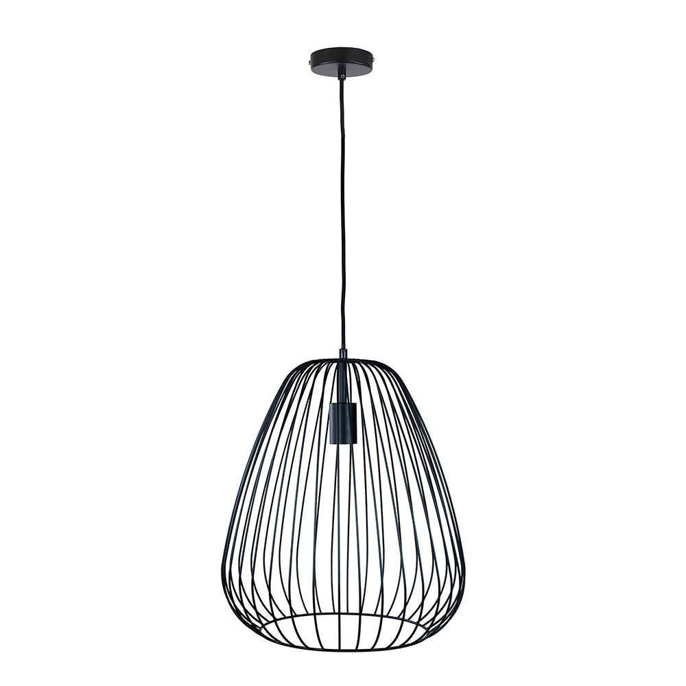 Pera.38 Metal Wire Pendant Black - OL68778/38BK