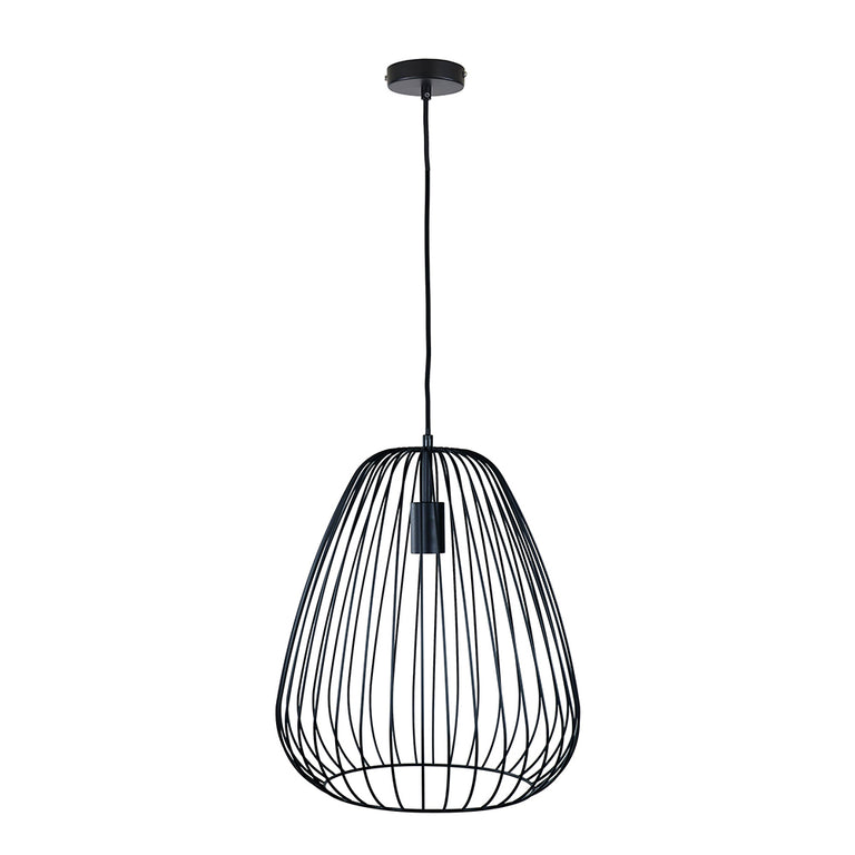 Pera.38 Metal Wire Pendant Black - OL68778/38BK
