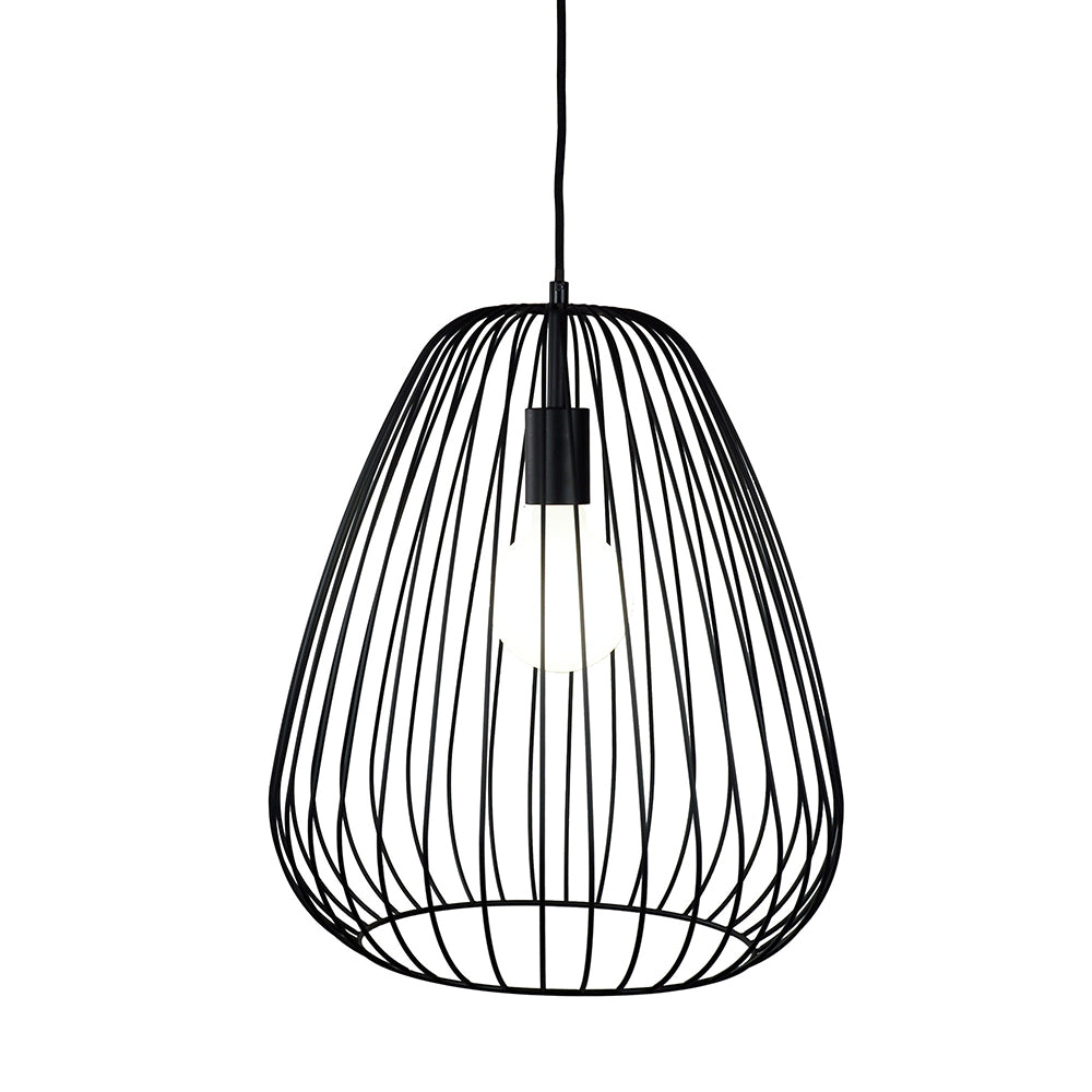 Pera.38 Metal Wire Pendant Black - OL68778/38BK