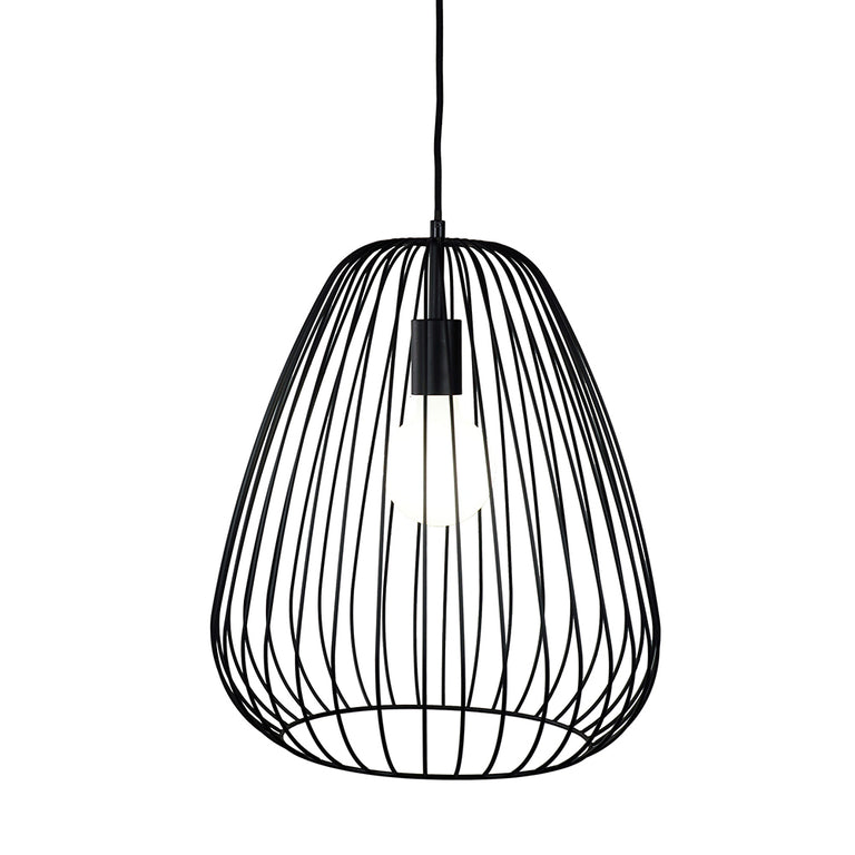 Pera.38 Metal Wire Pendant Black - OL68778/38BK
