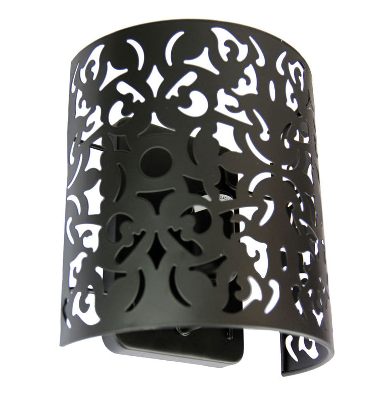 Vicky Laser Cut Metal Wall Light Black - OL68781BK