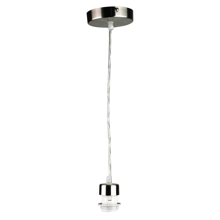 Parti 1 Light Cord Ceiling Light Suspension Brushed Chrome - OL69253BC