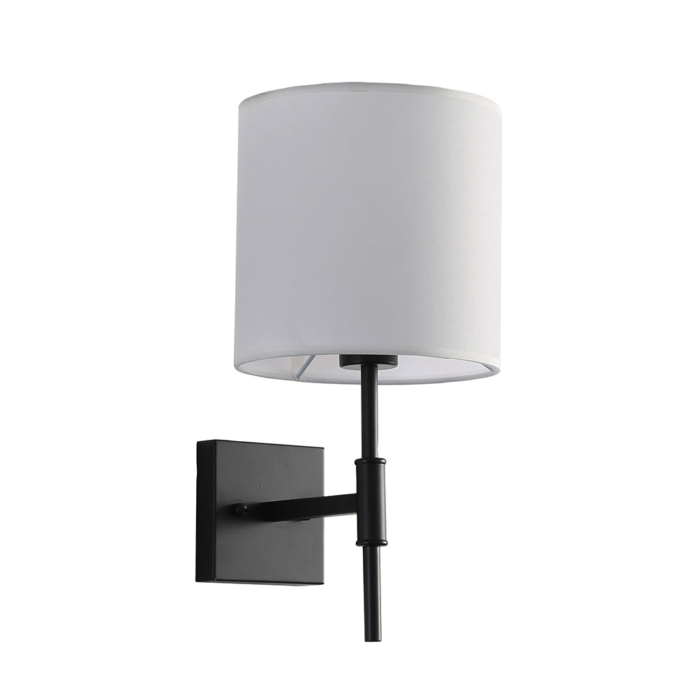 Bella Wall Sconce With Fabric Shade Black - OL69331BK