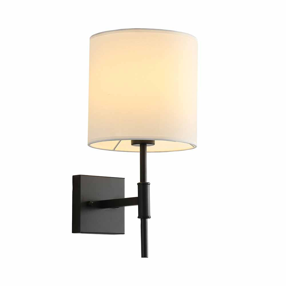 Bella Wall Sconce With Fabric Shade Black - OL69331BK
