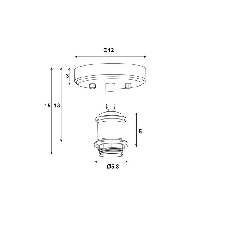 Bradway CTC E27 Ceiling And Wall Mount Chrome - OL69341CH