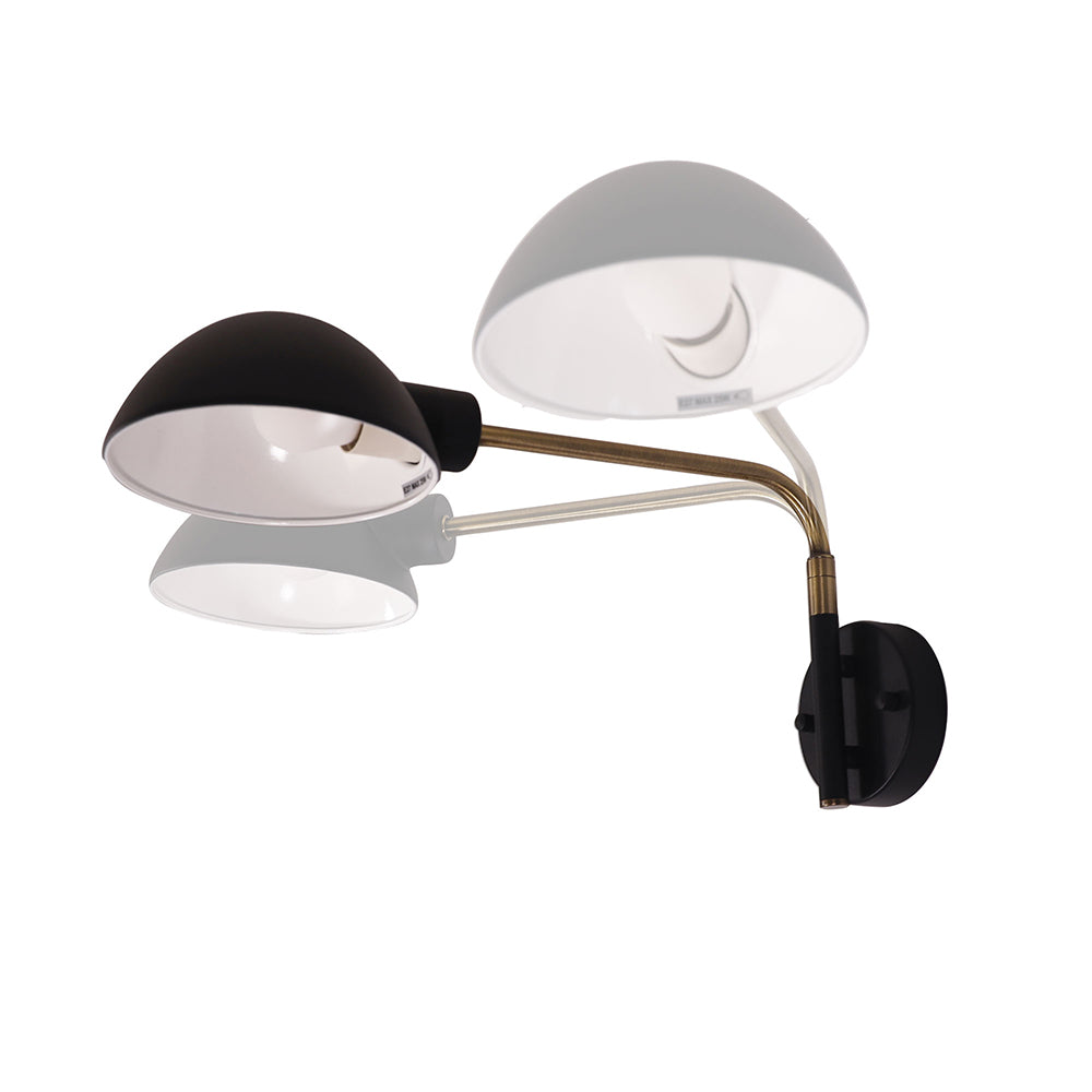 Klass Swing Arm Wall Light Black - OL69379BK
