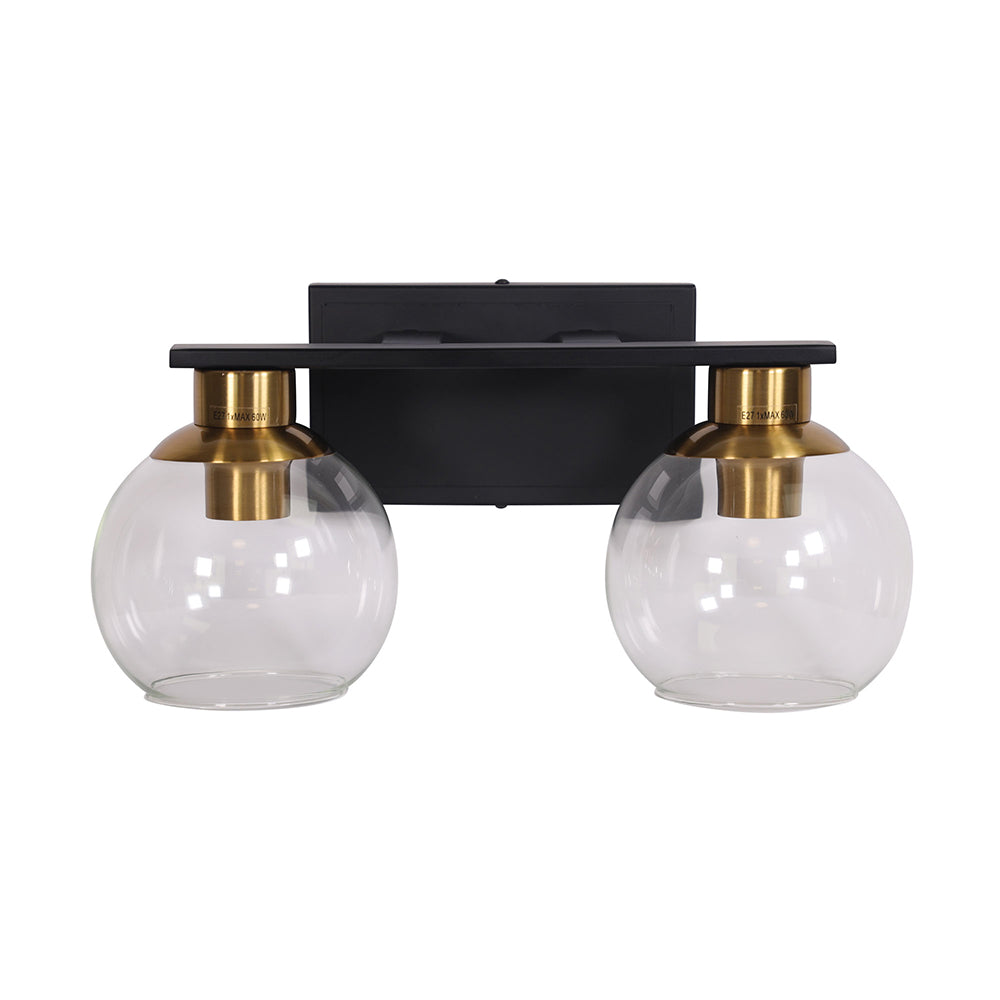 Clayton 2 Light Wall Light Black - OL69389/2BR