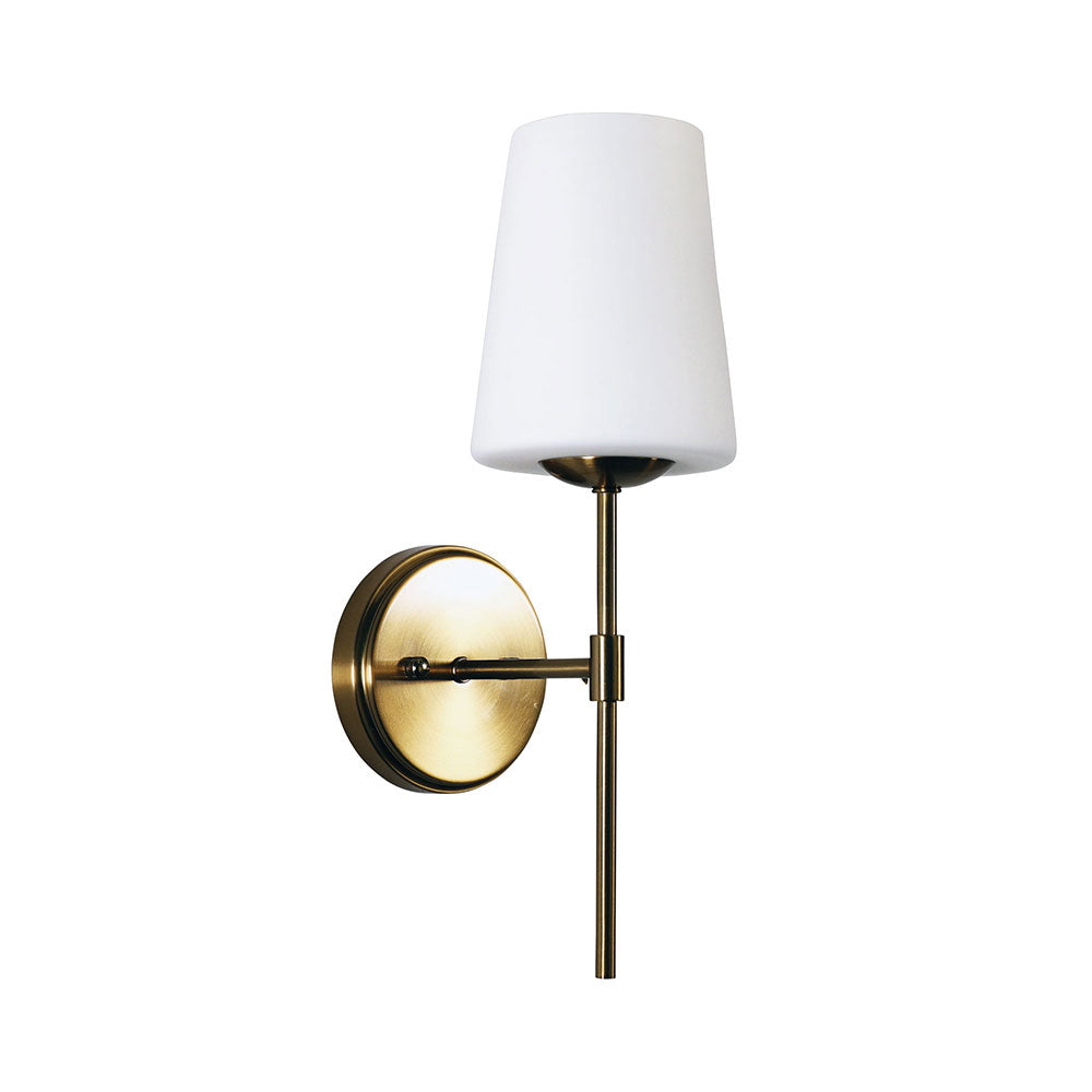 Kinbury Glass Wall Light Satin Brass - OL69463SB