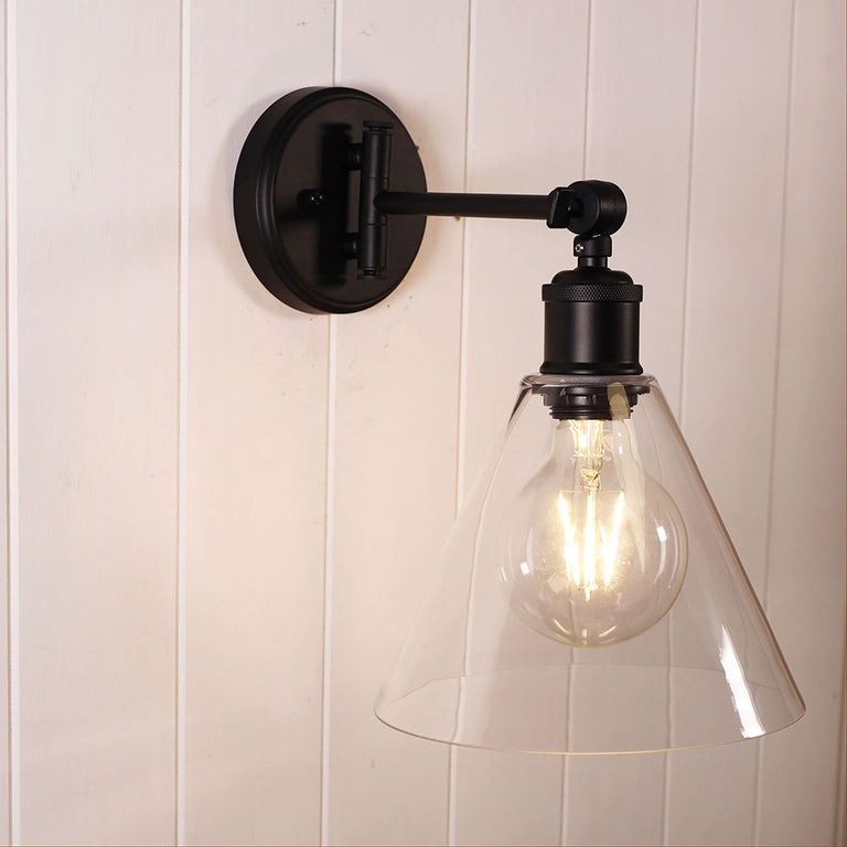 Heath Swing Arm Wall Light Black - OL69481BK