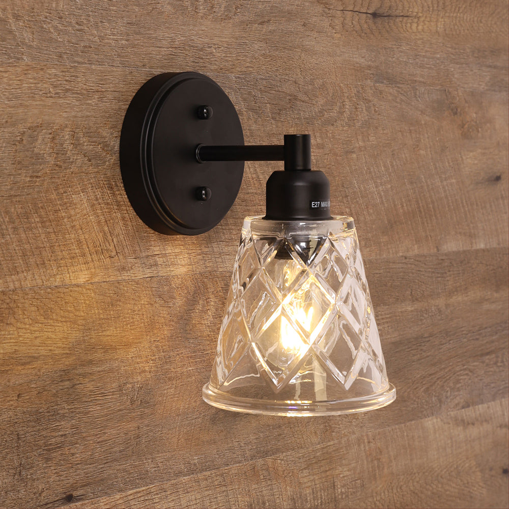 Dram Vintage Cut Glass Wall Light Clear - OL69491CL