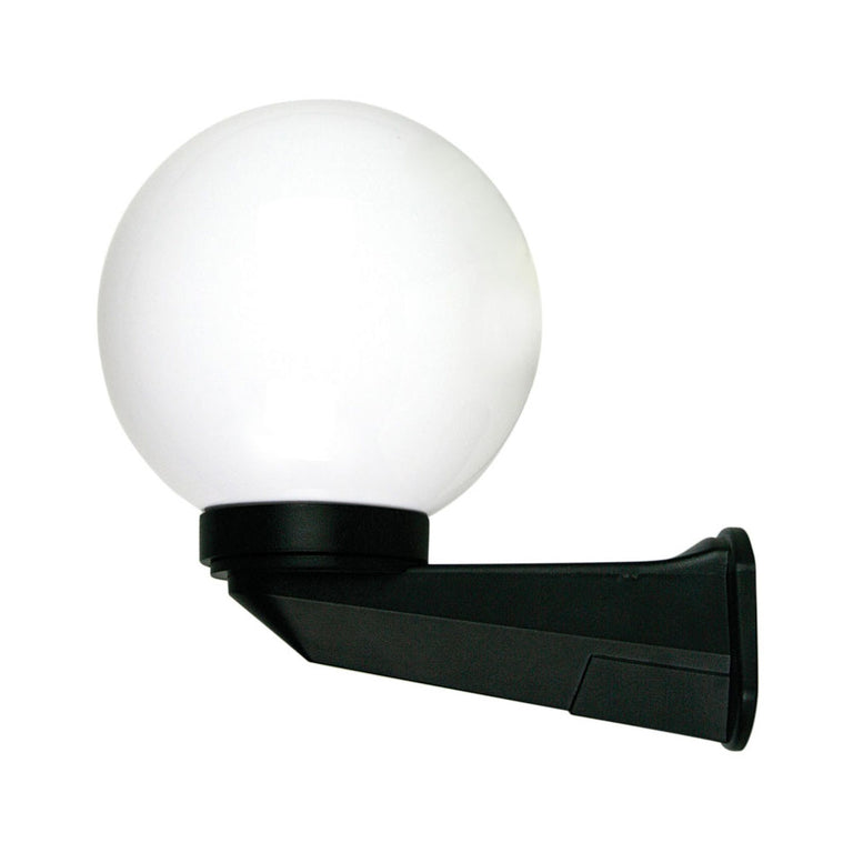 Galactic 200mm Opal Acrylic Wall Light Black - OL7025BK + OL7010/20OP