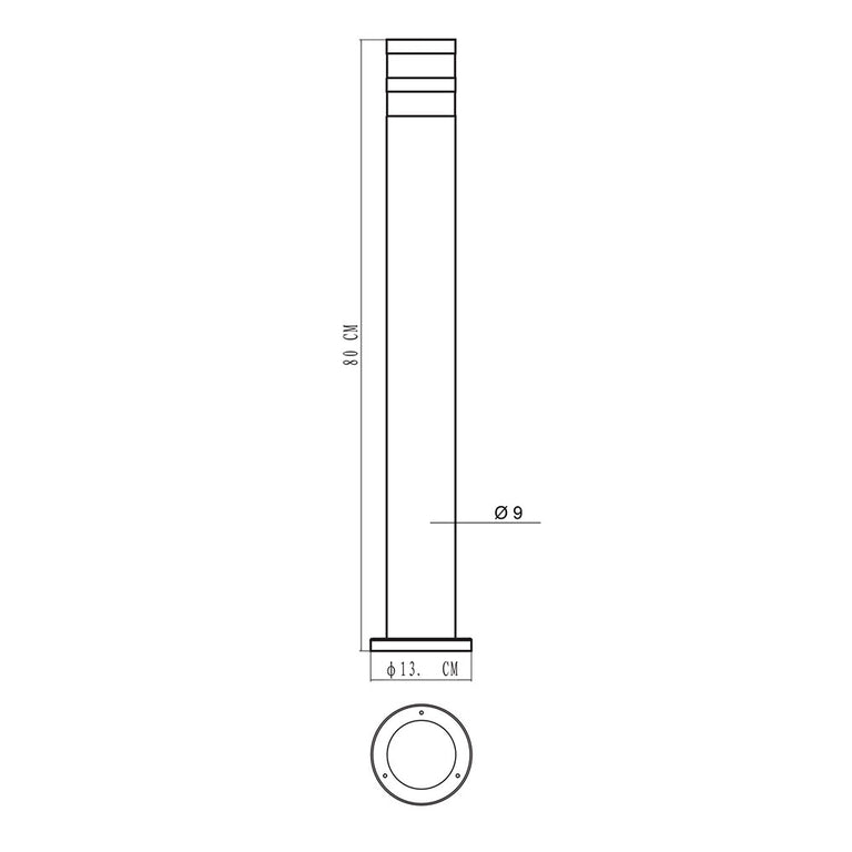 Tove Garden Bollard Black - OL7161BK