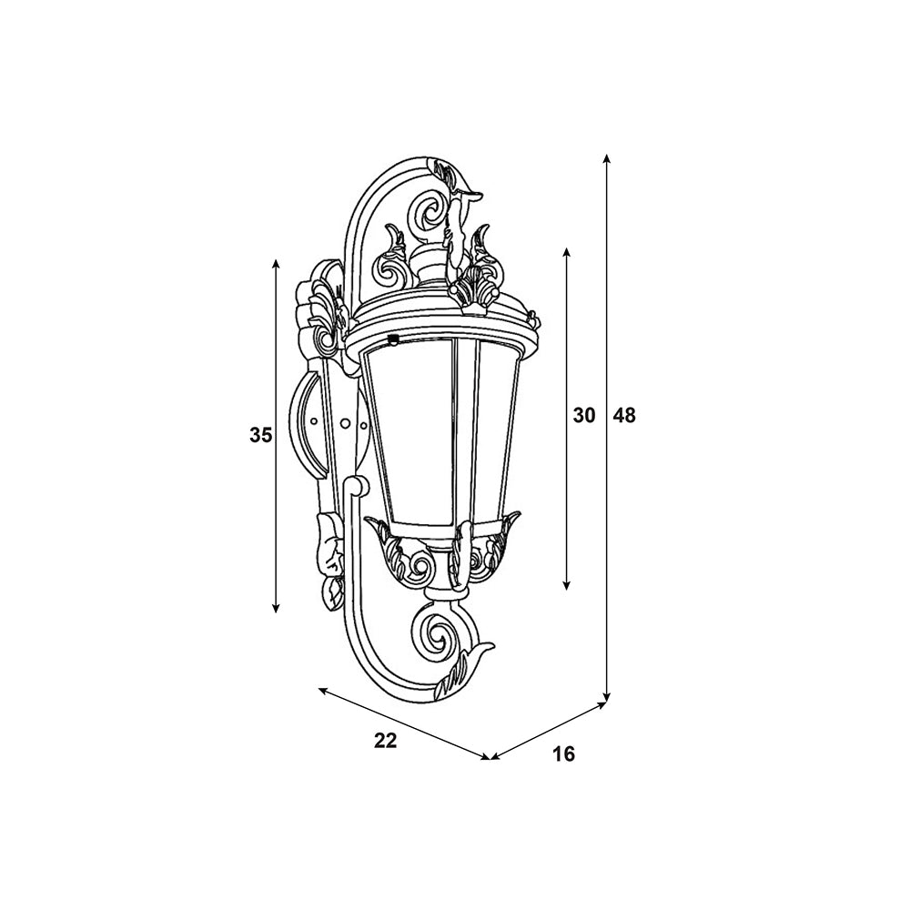 Albion Traditional Outdoor Wall Light Black - OL7381BK