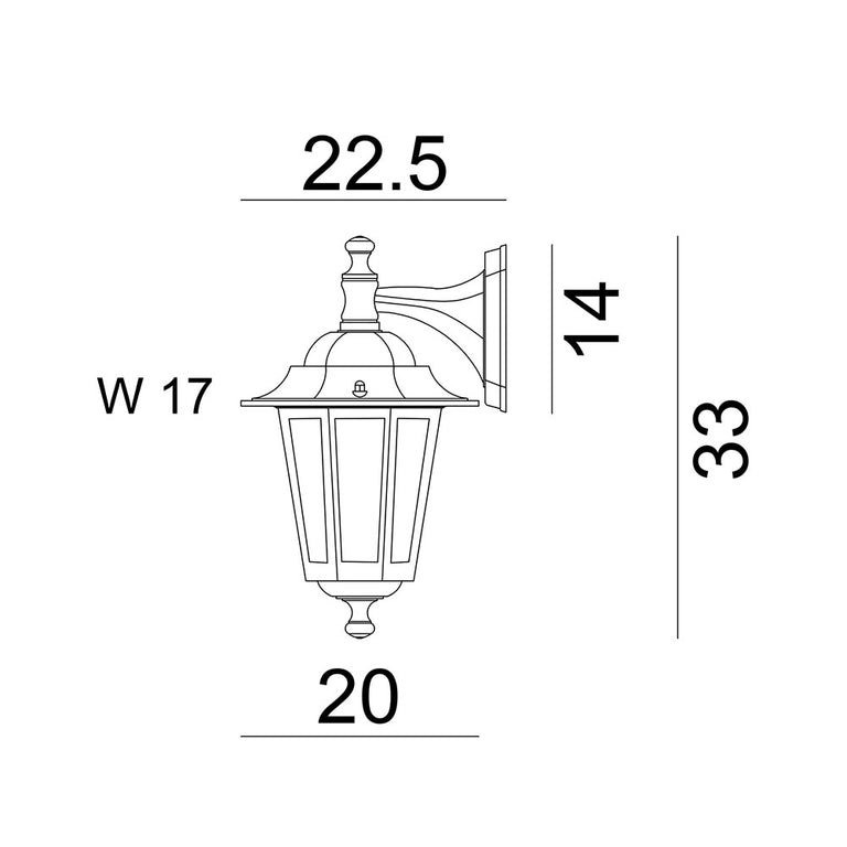 Ascot Facing Down Traditional Outdoor Wall Light White - OL7401WH