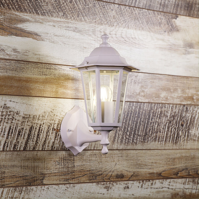 Ascot Facing Up Traditional Outdoor Wall Light White - OL7402WH
