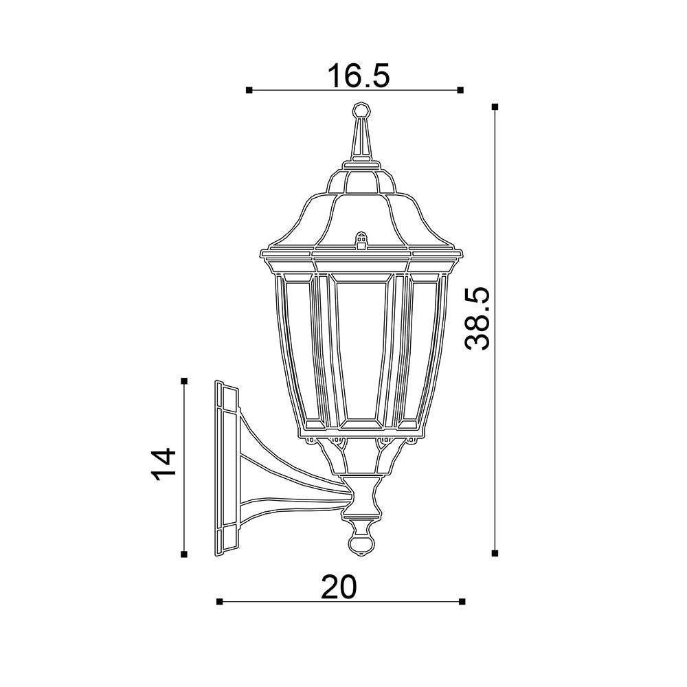 Highgate Up Traditional Outdoor Wall Light Primrose - OL7662PR