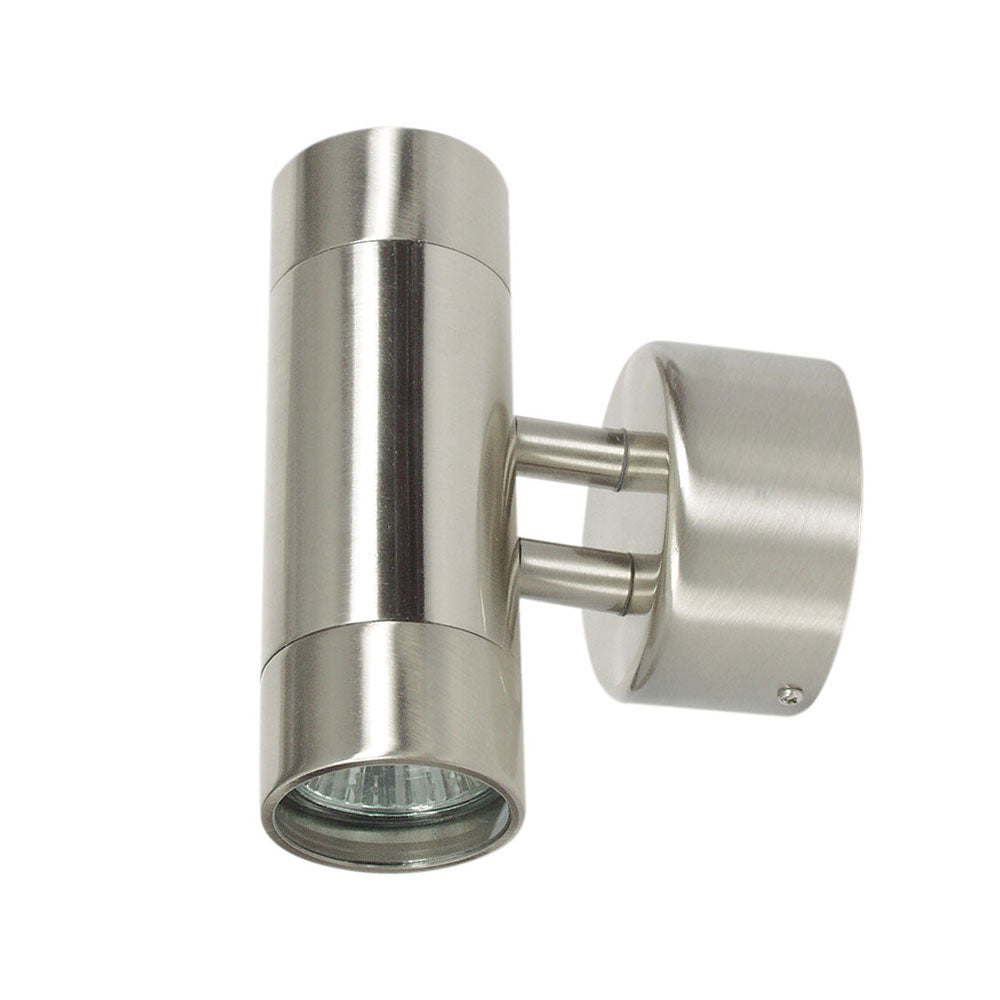 Comma 240V GU10 Up & Down Wall Pillar Light Brushed Chrome - OL7718BC