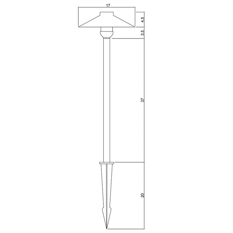 Goya 12V Garden Spike Light Black - OL7737BK